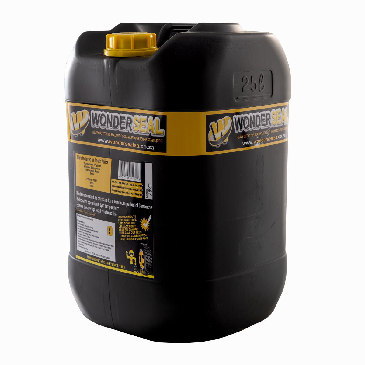 Wonderseal Tubeless Tyre Sealant 25L Tubeless Tyre Puncture Repair Kit