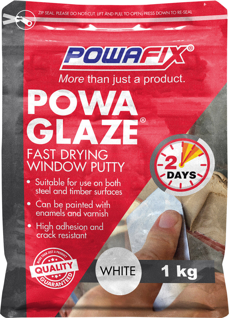 Powafix Powa Glaze White 1Kg Adhesive