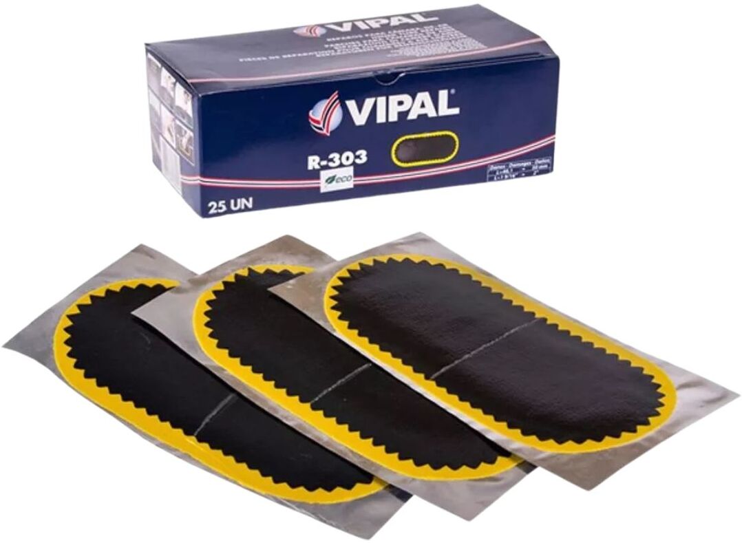 Vipal Oval Tube Patch 150X70Mm Price Each 25 P/Box Tubed Tyre Puncture Repair Kit
