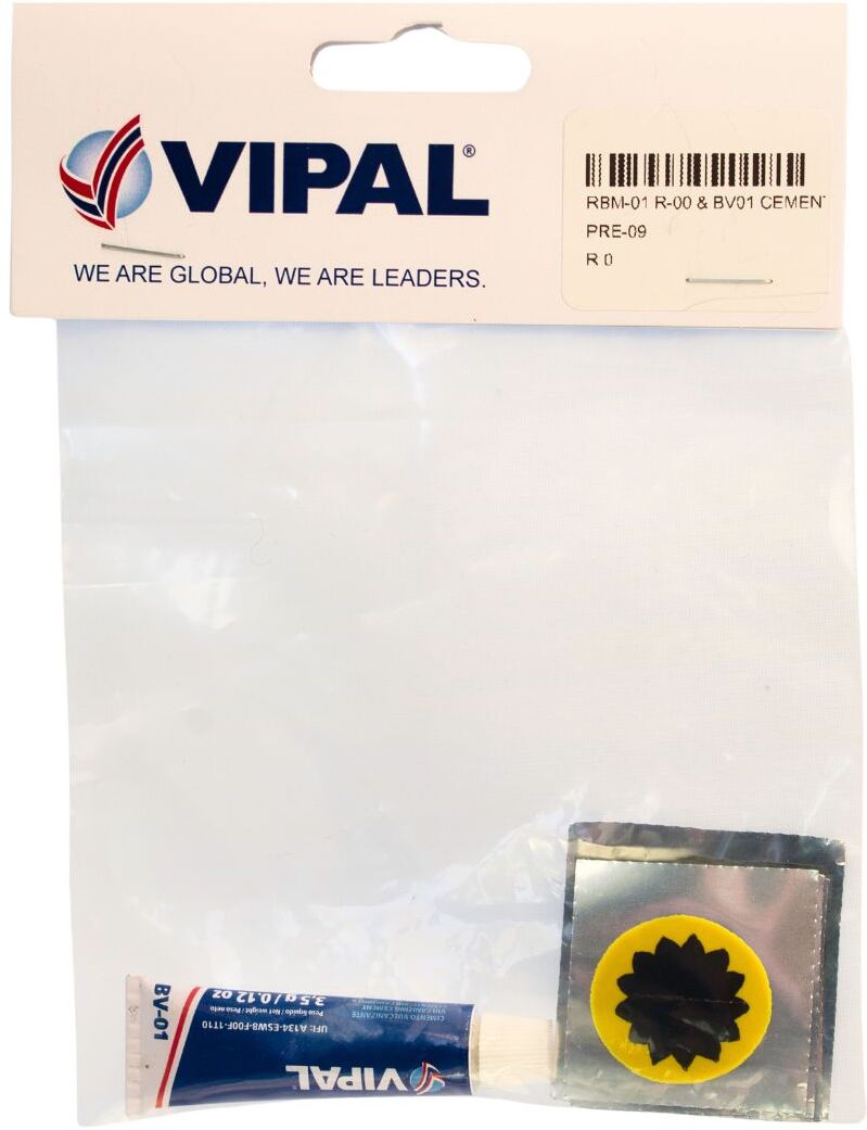 Vipal Tube Patch And Cement Pre Pack Of 5 + 1 Tubed Tyre Puncture Repair Kit