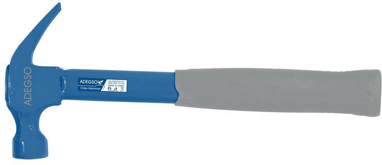 Adegso Claw hammer 250g wit Rubber Handle Straight Claw Hammer