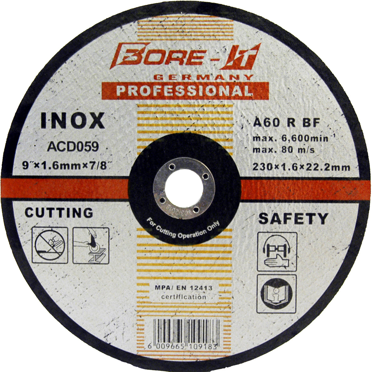 ORM Cutting Disc Steel 230 X 1.6Mm Inox Steel Cutter