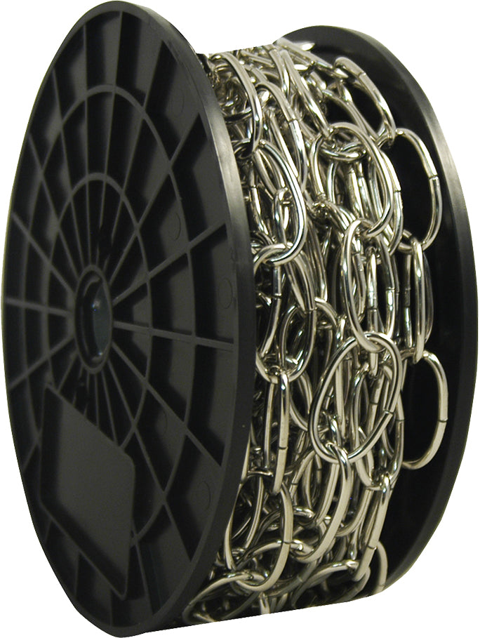 ORM Oval Link Chain Np 2.8 X 22 X 38Mm Od (Roll) Stainless Steel Light Hanging Chain