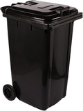 ORM Refuse Wheely Bin Recycled Black 240L Plastic Dustbin