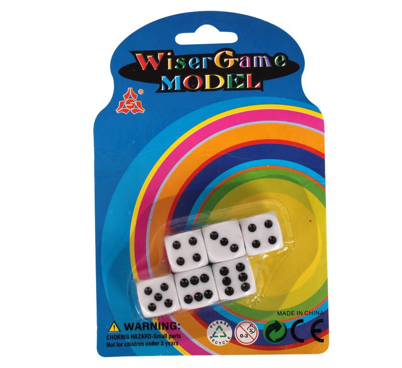 Dice - Retro Games - BPA Free - 16mm - 6 Pieces