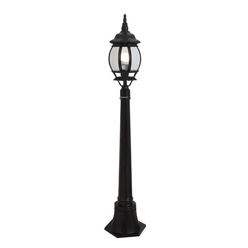 Lantern 8 Panel 1LT Pole Black