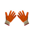White Cotton Gloves with Orange Rubber Palm Protection