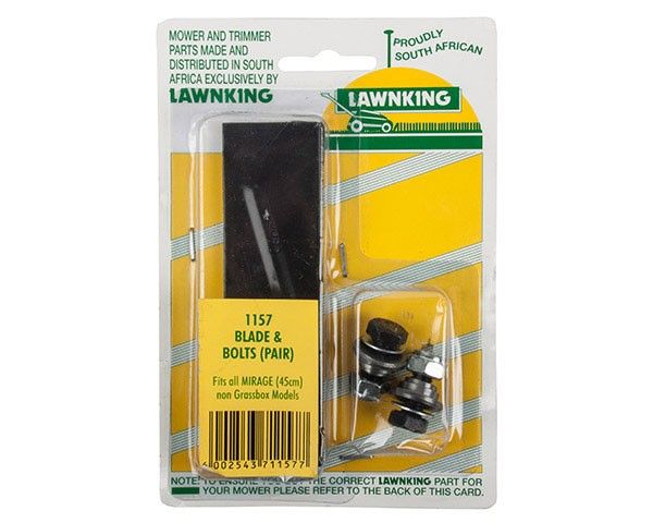 Lawn King Mirage Lawnmower Blade & Bolt Utility Pair