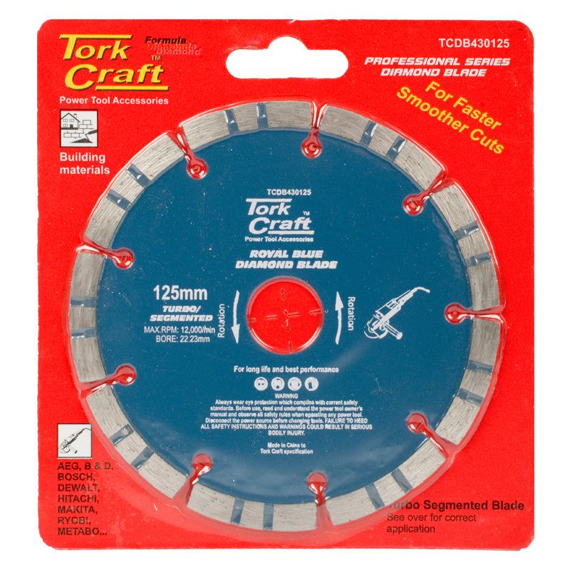 Tork Craft - Diamond Blade 125 x 22.22mm Turbo/Segm.Laser