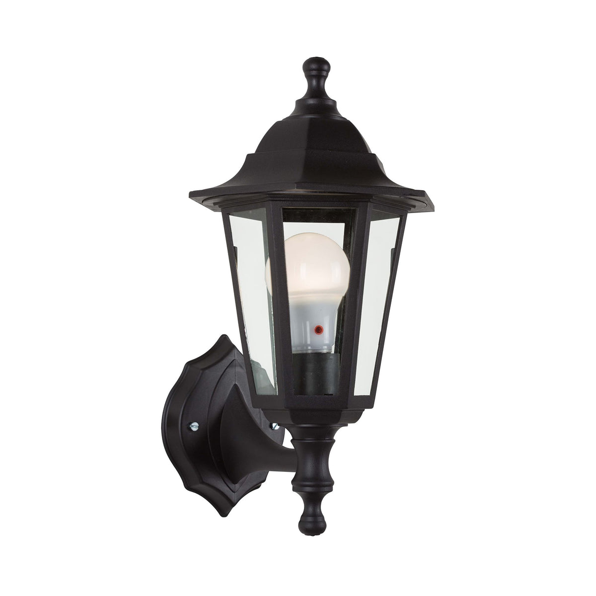 Plastic Lantern - 6 Panel - Up & Down Facing - Black
