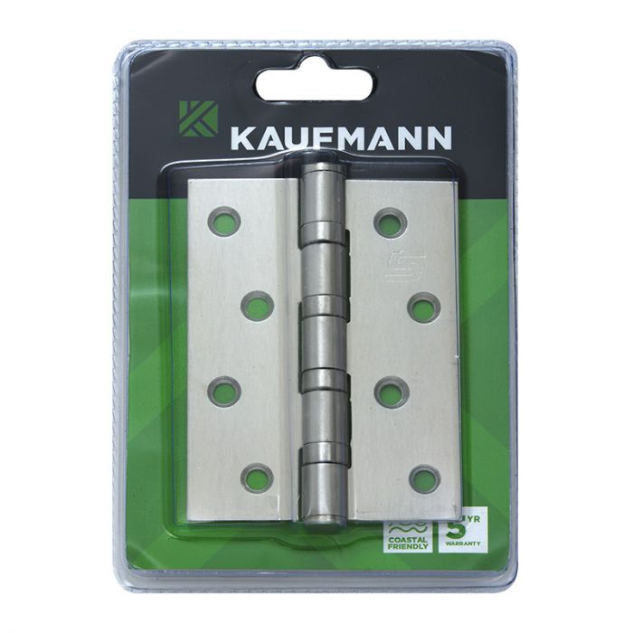 Kaufmann - Butt Hinge 100mm Ball Bearing S/S (Pair)