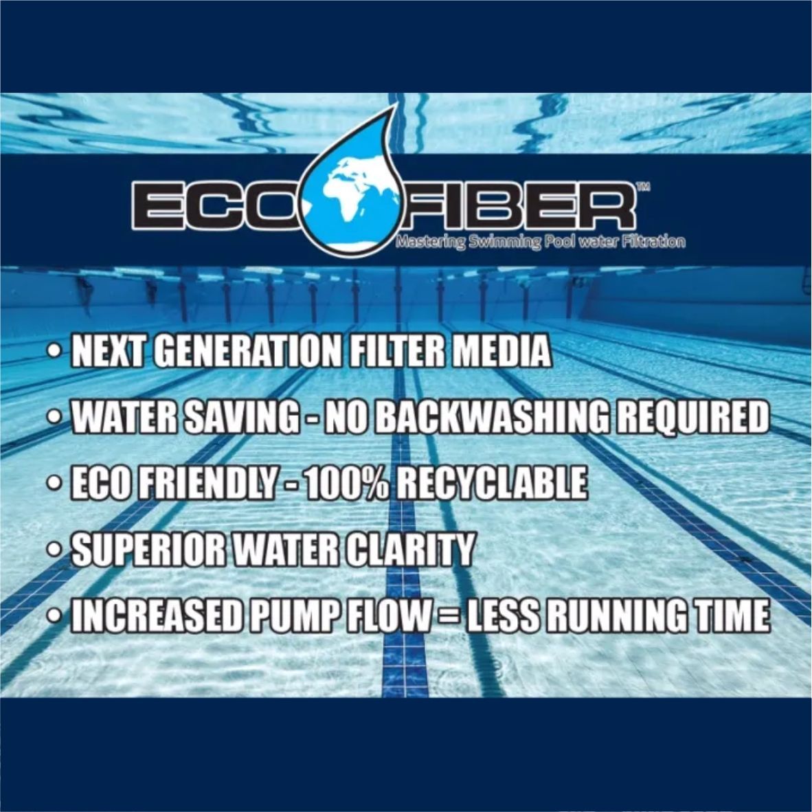 ECO-FIBER Swimming pool Filter Medium - 1kg