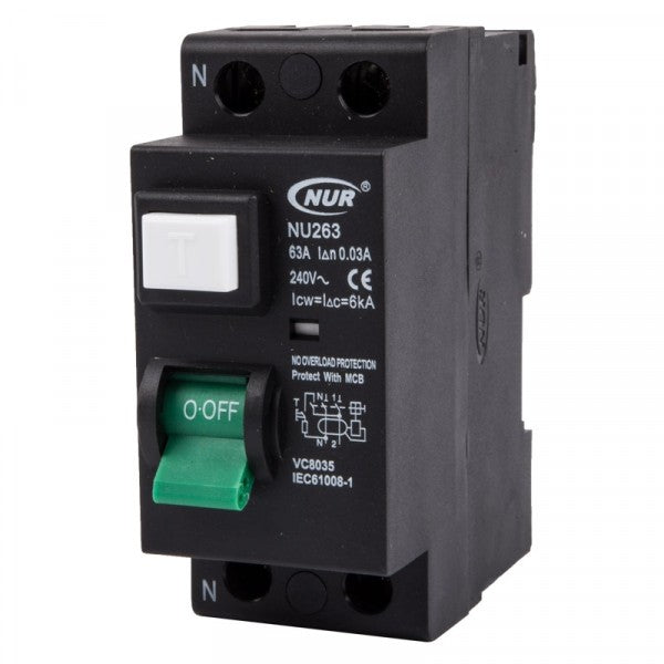 Mini Rail DP Earth Leakage - 63 Amp x 6 ka