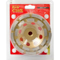 Tork Craft Dia. Cup Wheel 115 mm x m14 Dbl Row Cold Pressed