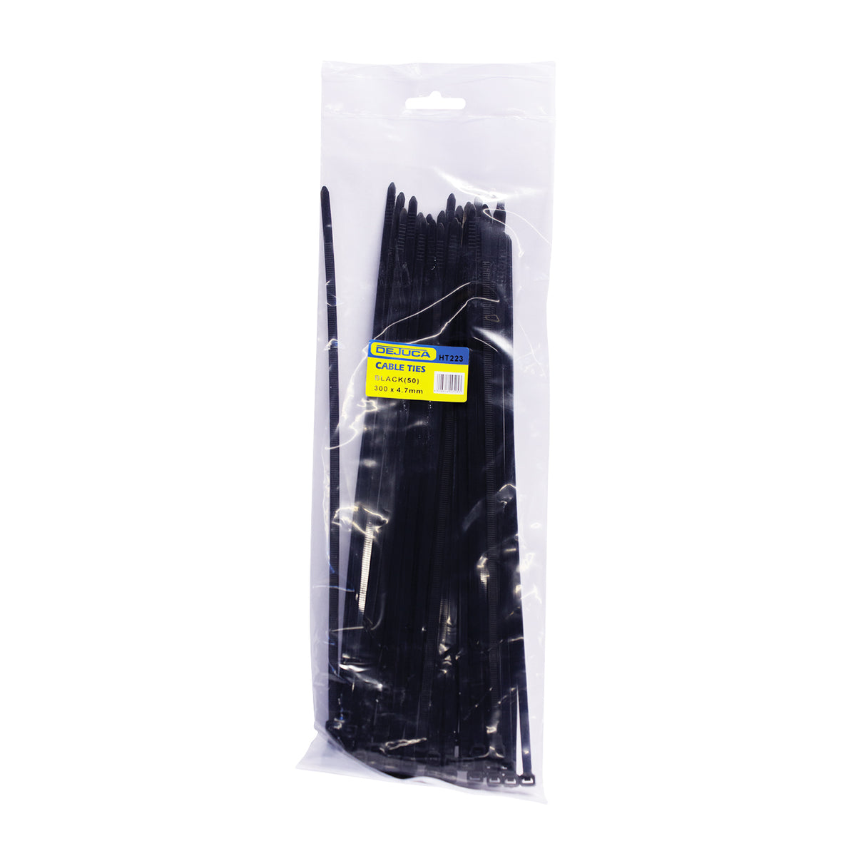 Dejuca - Cable Ties - Black - 300mm X 4.7mm - 50/pkt