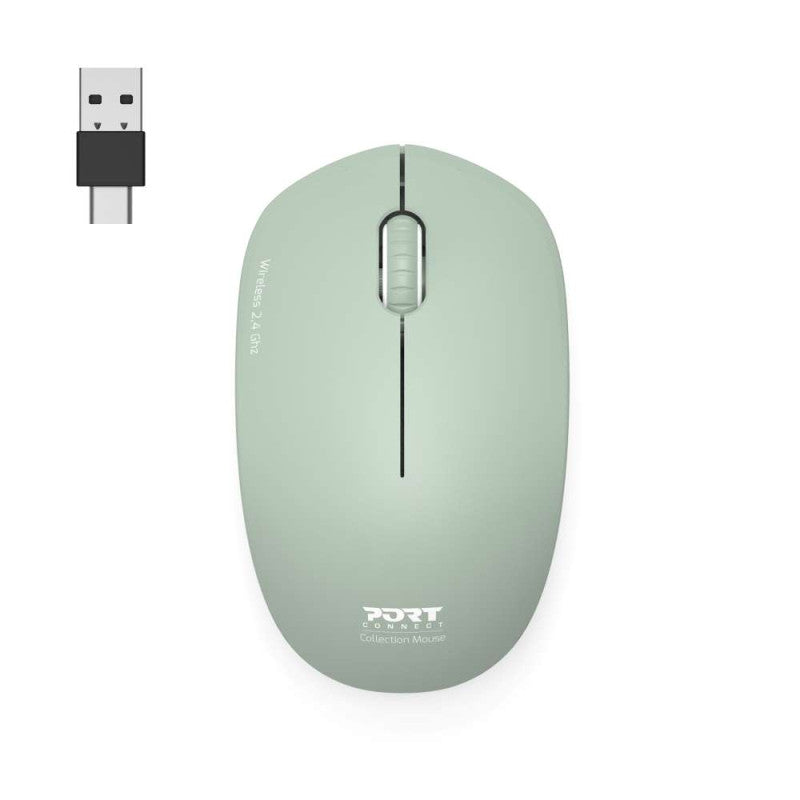 Port Connect 2.4GHz Collection II Wireless Mouse - Olive