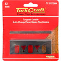 Tork Craft Planer Blades 82mm Tungsten W/Holders