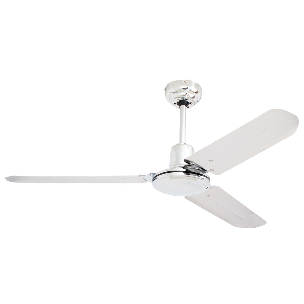 Industrial - Ceiling Fan - 3 Blades - Chrome