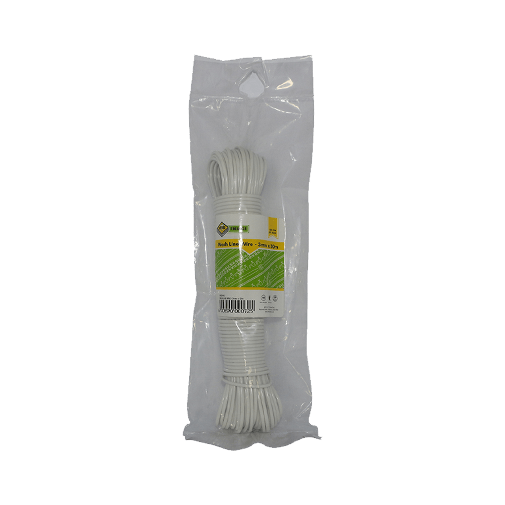 Wash Line 3X15M Wire Core Pvc Coated