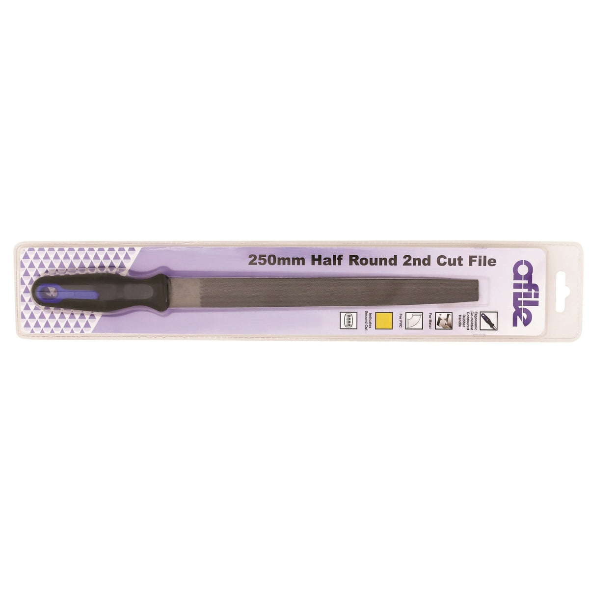 Afile - File - Half Round - 2nd Cut - P/P - 250mm