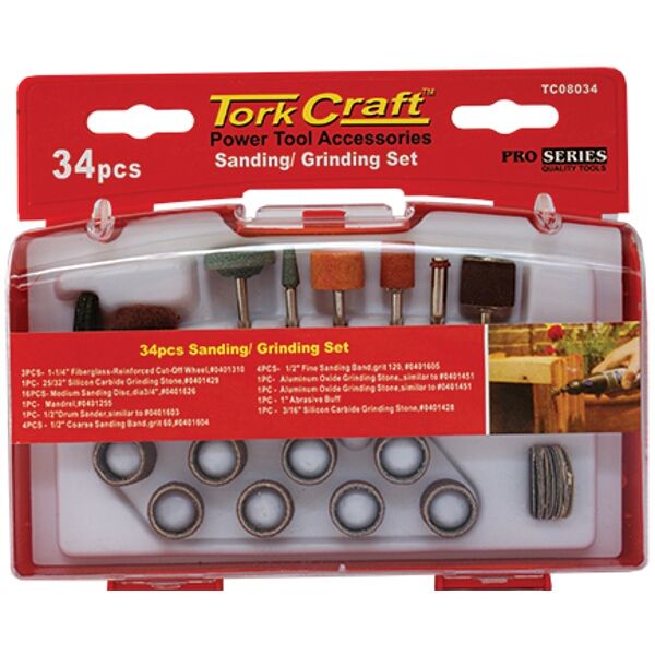 Tork Craft - Sanding & Grinding Set - Set of 34