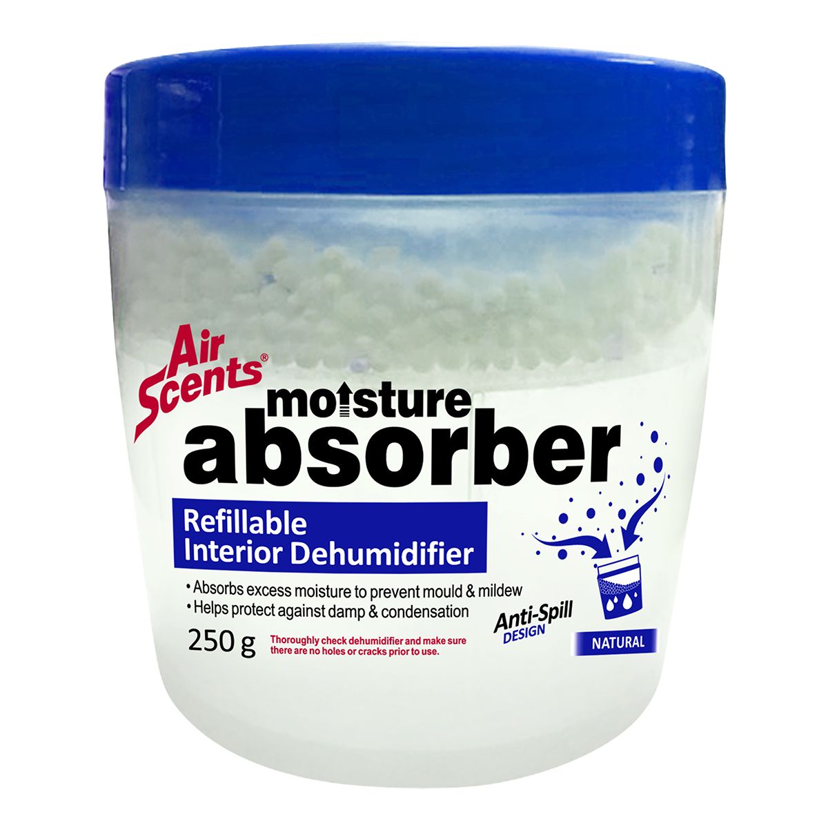 Air Scents Moisture Absorber Refillable Natural 250G - 2 Pack