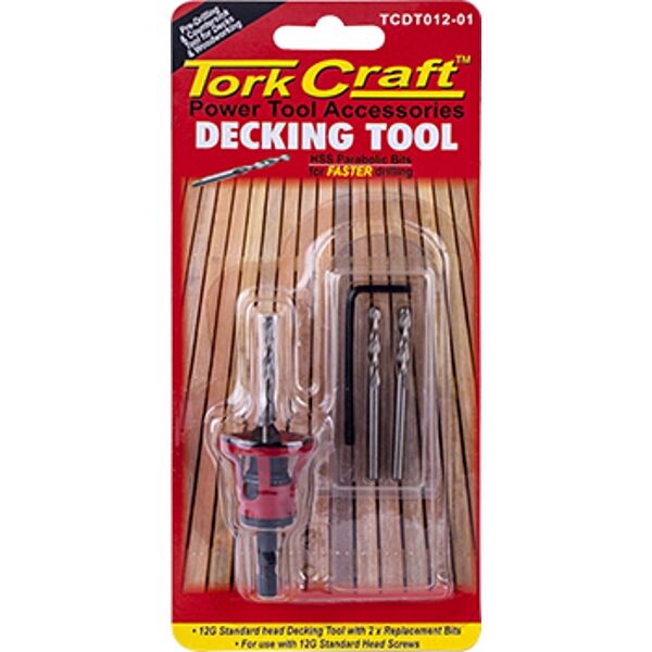 Tork Craft Decking Tool 12G Std Head Pre-Drill & Countersink