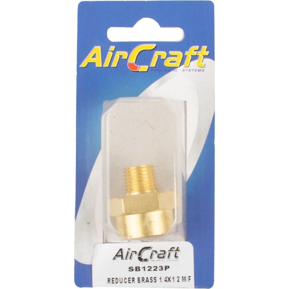 Aircraft - Reducer Brass 1/4 x 1/2 M/F 1 Piece Pack