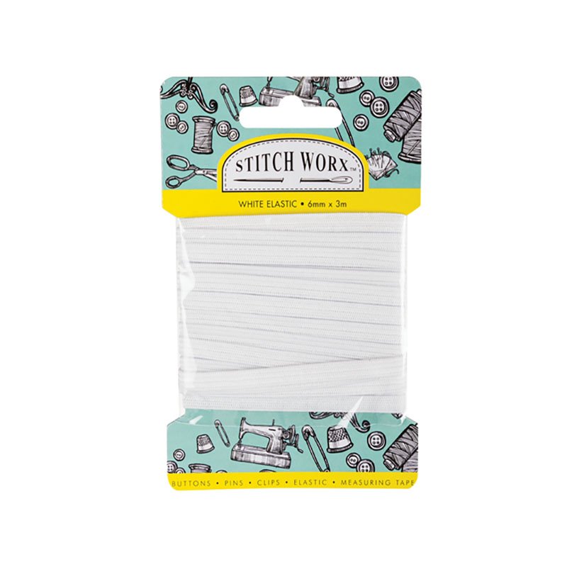Haberdashery - Elastic - White - 6mm x 3m
