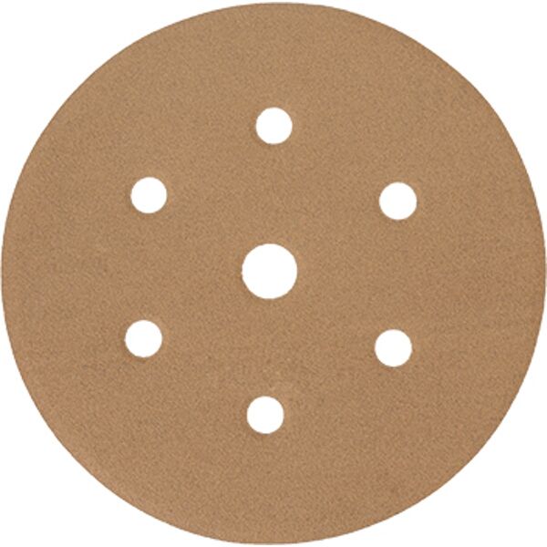 Tork Craft Gold Hook & Loop Disc (50 Pieces) 180 Grit 150mm X 6+1 Holes