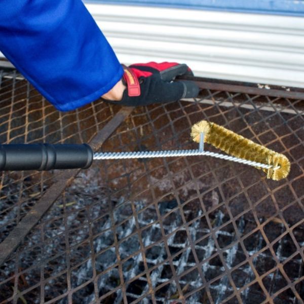 Tork Craft - Braai Bbq Three Side Brass Wire Brush 530Mm Handle 21' Tcw