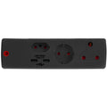 Adaptor - E/Mate - Black - 1x16Amp & 1x5Amp & 1Schuko & 2.1 Amp Usb