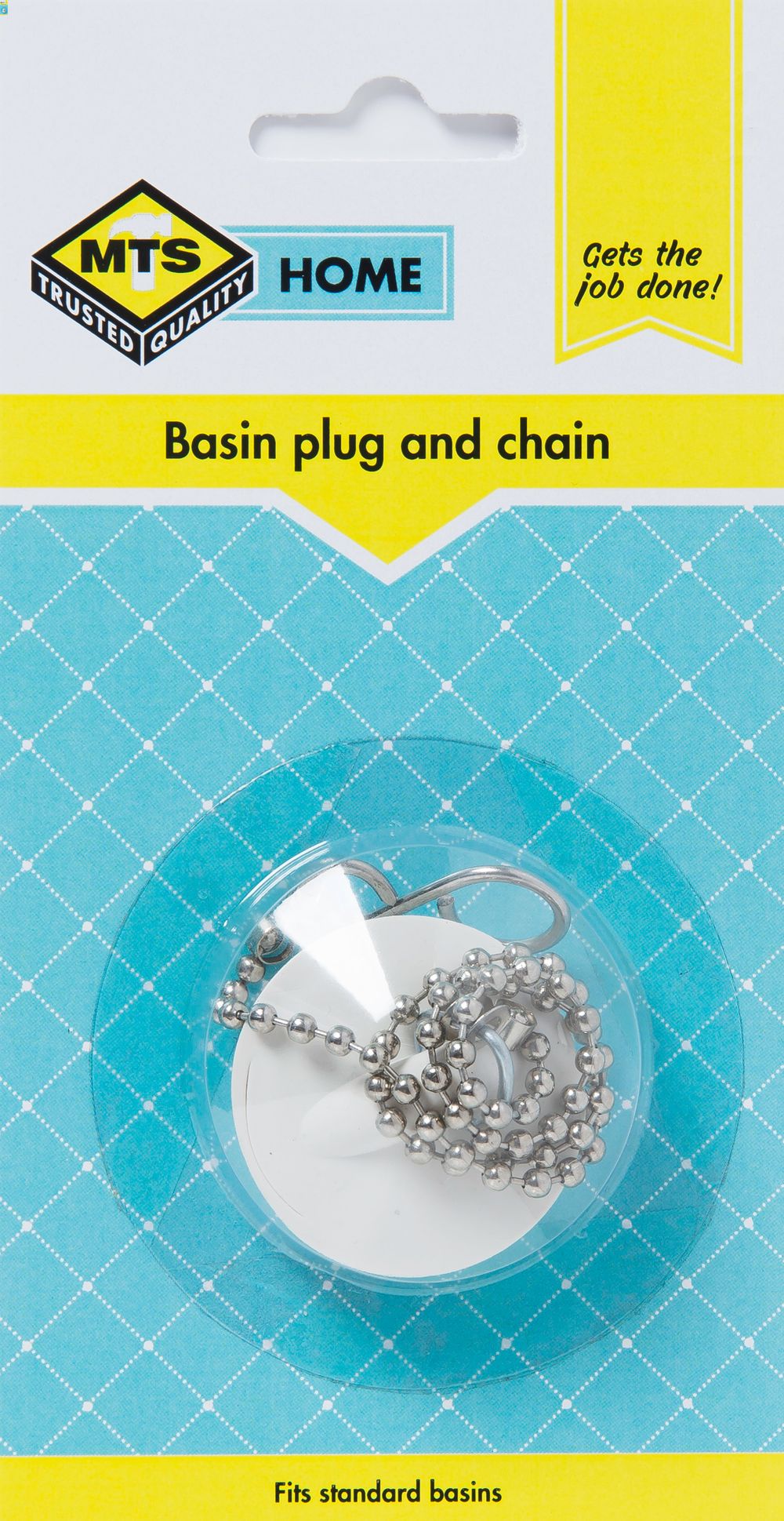 MTS Home Basin Plug With Chain White