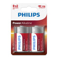 Philips - Power Alkaline LR20 D Batteries 15V 2 Pack