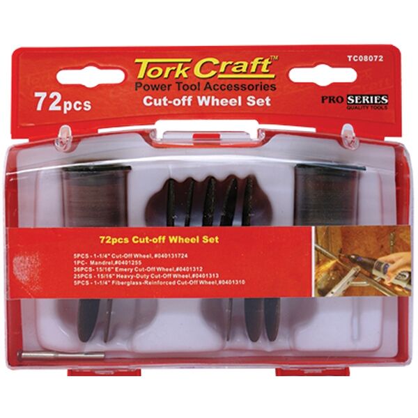 Tork Craft Mini Rotarty Cut-Off Wheel Set 72 Piece