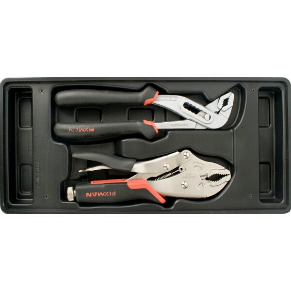 Fixman Tray 2 Piece Plier Set Groove Joint Pliers 10' And Lock Grip Pl