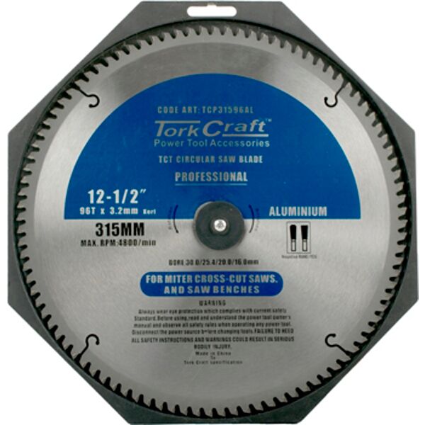 Tork Craft Blade Contractor 315 X 96T 30/1/20/16 Aluminium Circular Saw TCT