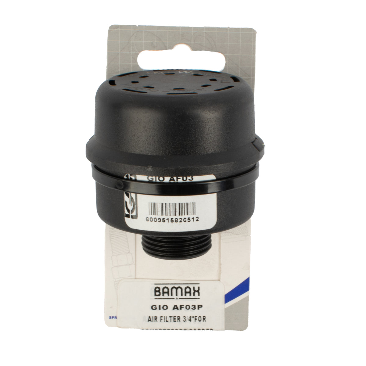 Bamax - Air Filter - Compressors - Carded - 3/4 Inch