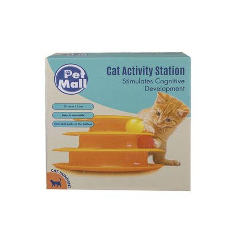 Pet Cat Toy Pyramid With Ball 3 Levels (1 Individual Toy)