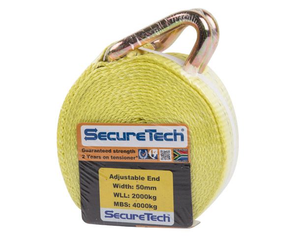 Securetech - AE-01229 - 6m - 50mm Adjustable End 4000kg with J-Hook