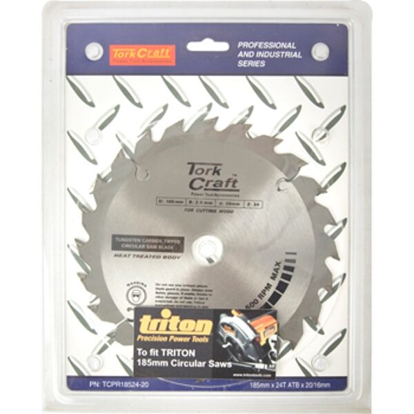 Tork Craft Blade TCT 185 X 24T 20/16 Atb Positive Professional Industrial