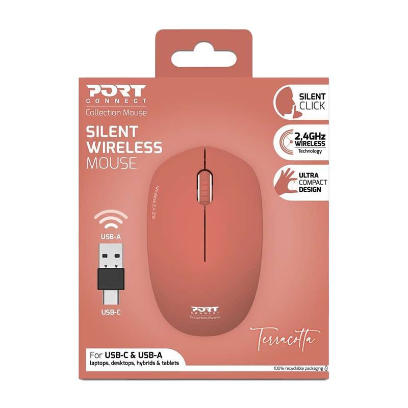 Port Connect 2.4GHz Collection II Wireless Mouse - Azur