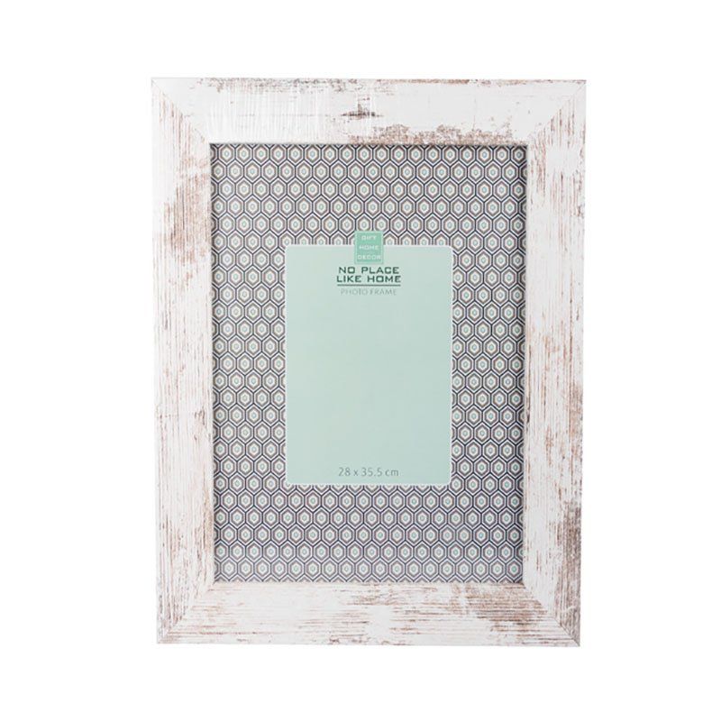Picture Frame - MDF - White Stressed - 28 x 35cm