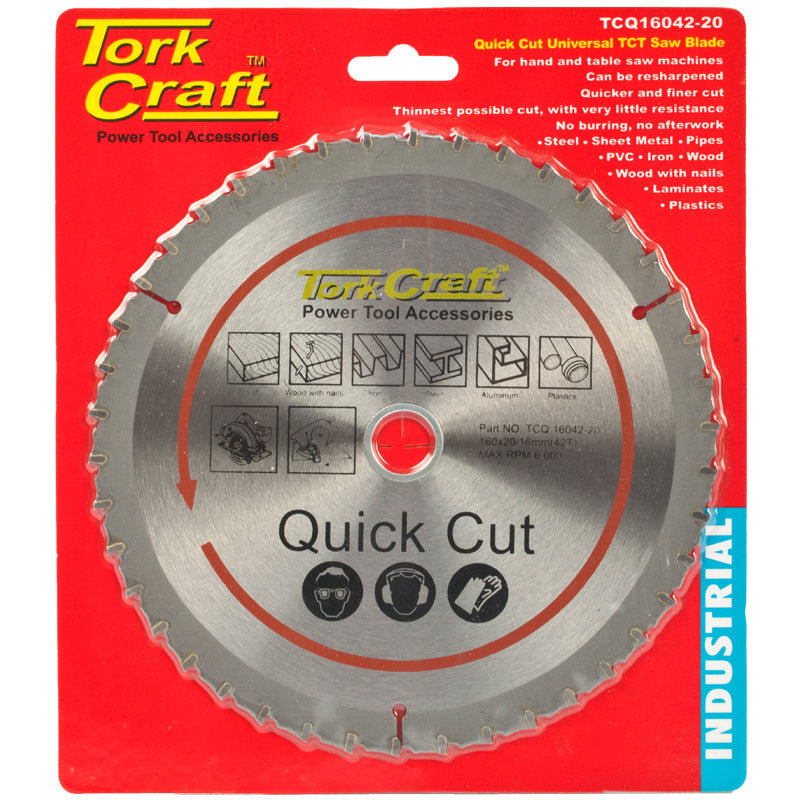 Tork Craft - Universal Quick Cut Tct Blade 160 x 42T 20-16