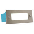 Rectangular Plain Foot Light Satin Chrome LED