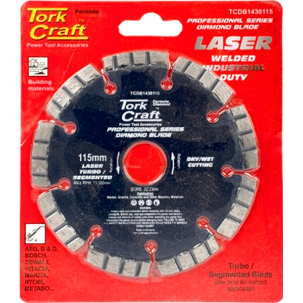 Tork Craft Diamond Blade115mm Turbo/Segm.Laser