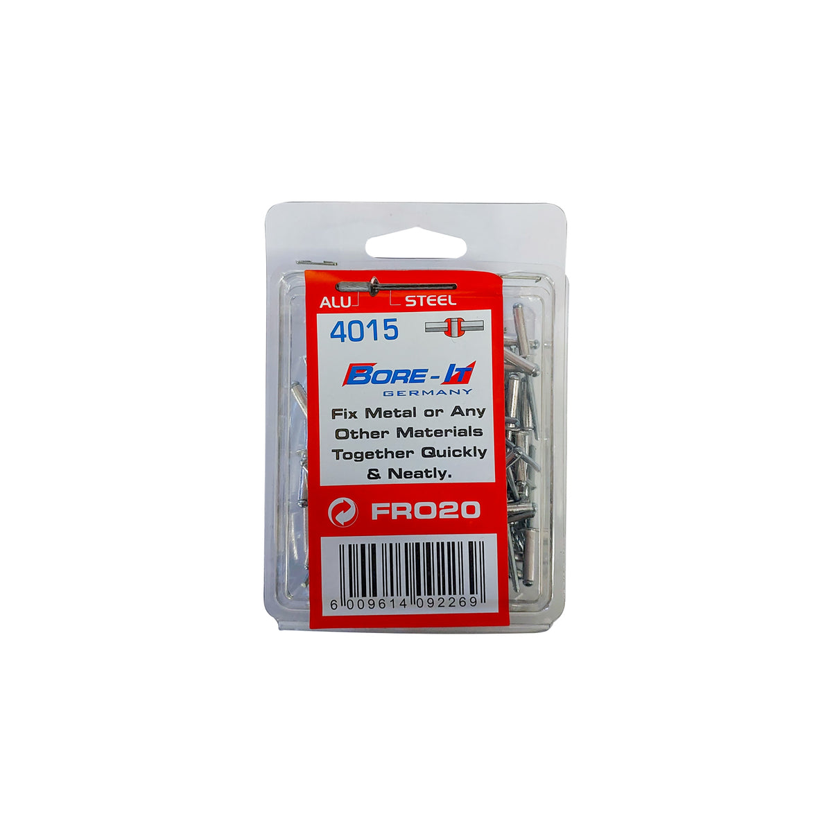 Bore-it - 100 Piece - Aluminium Pop Rivets - 4015