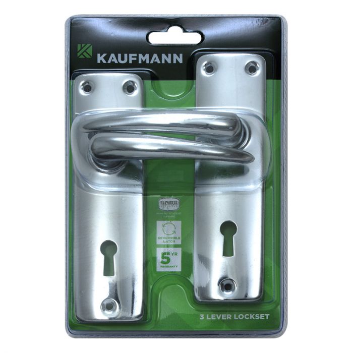 Kaufmann - Lockset 3 Lever Sabs Lock & Cp Handle