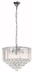 Otis Acrylic 3LT Chandelier Chrome