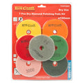 Tork Craft - Set Of 7 Diamond Polishing Pads 100mm Dry Use